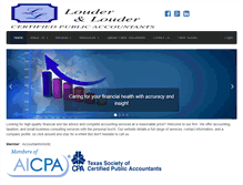 Tablet Screenshot of loudercpa.com
